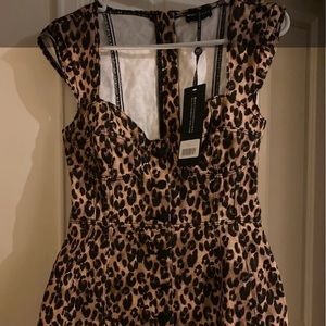 White fox boutique denim mini dress small